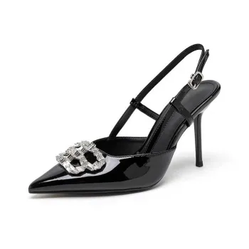 CZRSK Slim Heel High Heels Women's Black