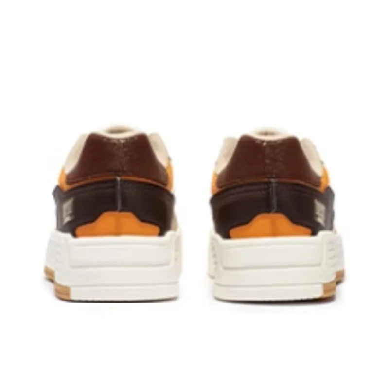 361° Anti Slip Wear Resistant Low Top Skateboard Shoes Men's White Brown Black-2