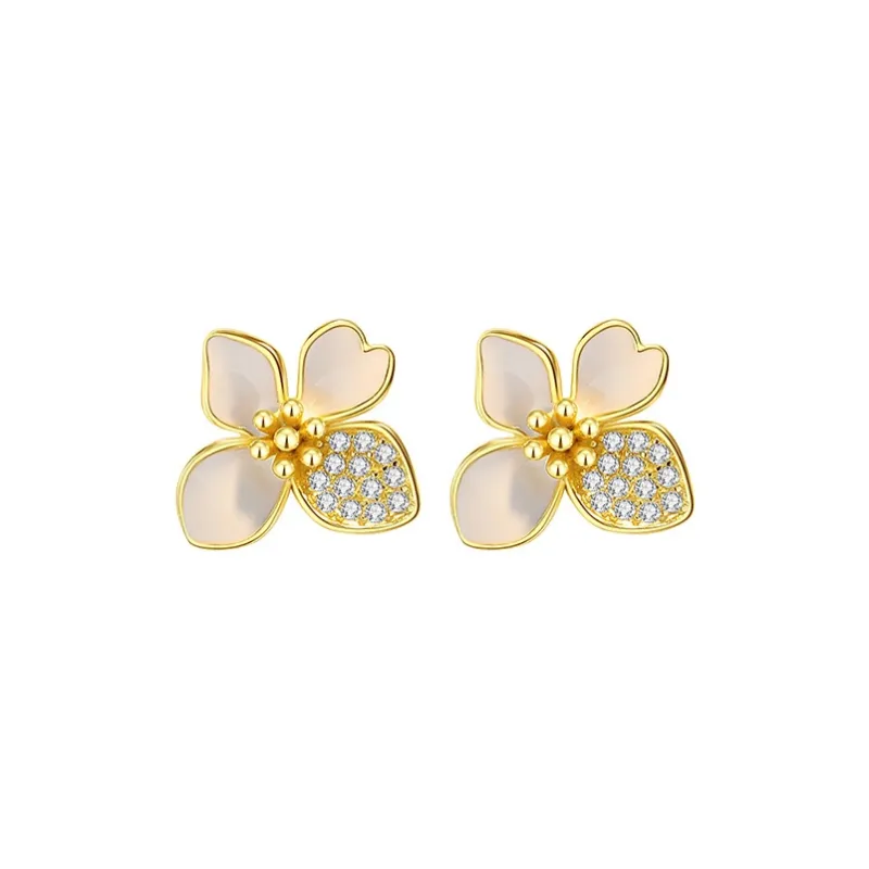 Good Quality S925 Silver Stud Earrings Women's-3
