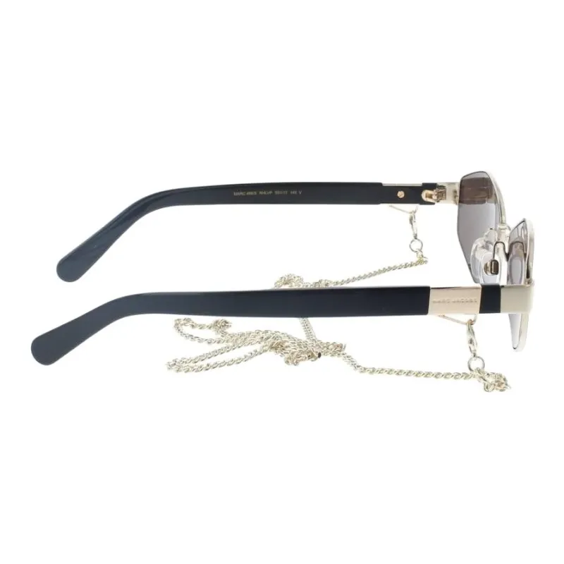 MARC JACOBS Metal Irregular Shape Sunglasses Women's Gold-3