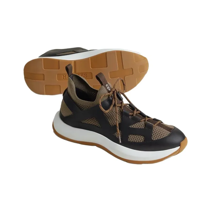HERMES Katana Low Top Casual Shoes Men's Black-3