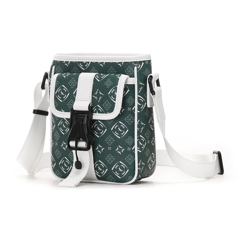 RED DRAGONFLY PVC Crossbody Bag Unisex Green-1