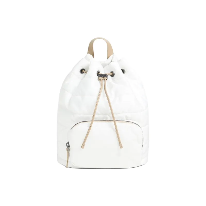 Brunello Cucinelli Matte Nylon Backpack Kids' White-0