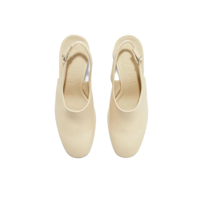 Aeyde Jamila Chunky Heel High Heels 7.5cm Women's Beige-2
