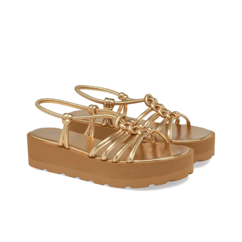 GIANVITO ROSSI Hebe One Strap Sandals 5cm Women's Gold-2