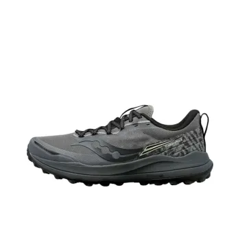 Saucony Xodus Ultra 2 Anti Slip Wear Resistant Low Top Running Shoes Men's Gray Black