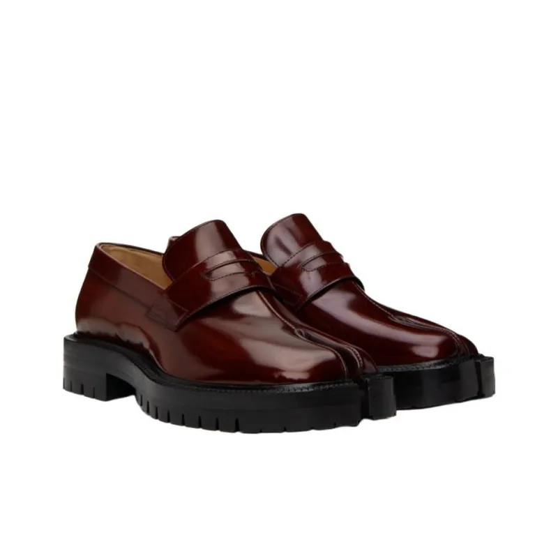 Maison Margiela Tabi Loafers Men's Burgundy-2