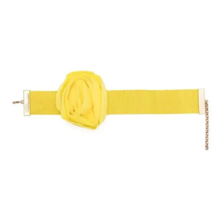 Blumarine Cotton, Viscose, Polyester, Brass Necklaces Women's Yellow-0