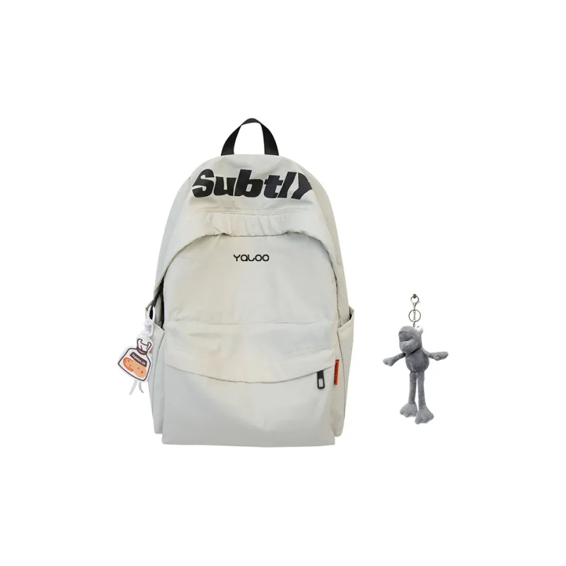 Yalu Nylon Backpack Laptop Bag Regular Unisex Black/White/Khaki/Green/Purple-9