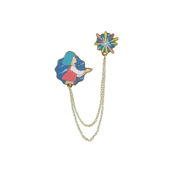 XIANGZIGONGHEGUO Mitsubishi Jidou Anime Merchandise Haru's Mobile Castle Chain Brooch Badges