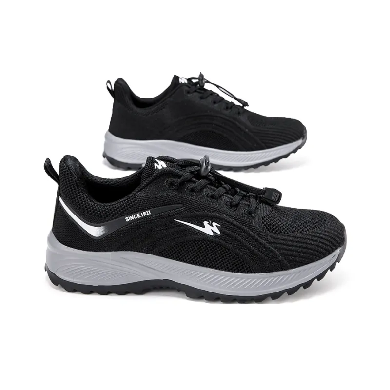 Binary Shock Absorbing, Non Slip, Wear Resistant, Breathable And Lightweight Low Top Casual Shoes Men's Black-2