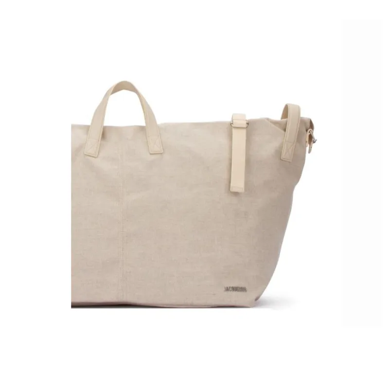 Jacquemus Cotton Tote Bag Shopping Bag Luggage Bag Shoulder Bag Crossbody Handbag Men's Gray-3