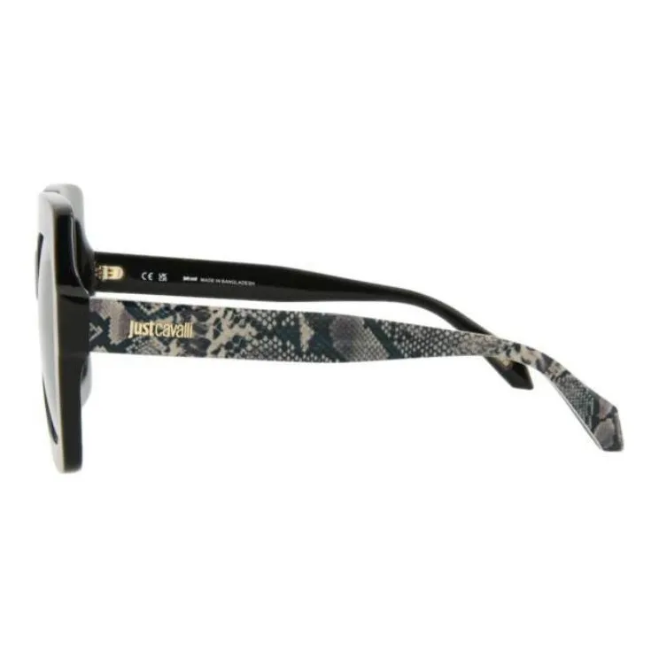 Just Cavalli Plastic Irregular Shape Sunglasses Women's Black-2