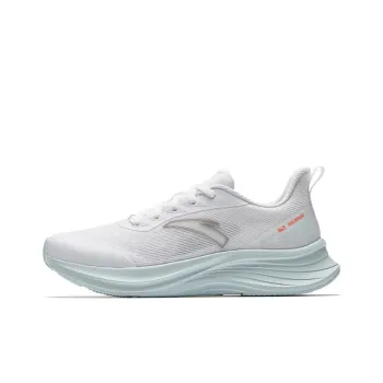 Anta Running Collection Breathable Lightweight Rebound Low Top Casual Running Shoes Women's Snowflake White