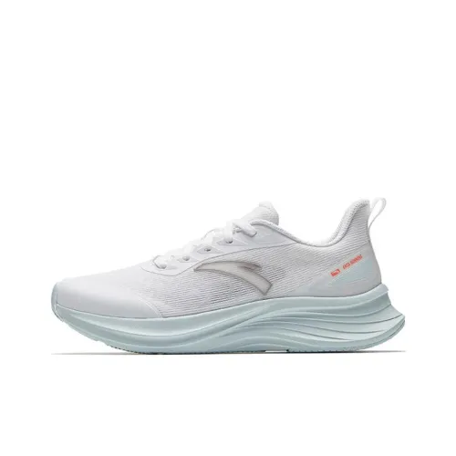 Anta Running Collection Breathable Lightweight Rebound Low Top Casual Running Shoes Women's Snowflake White