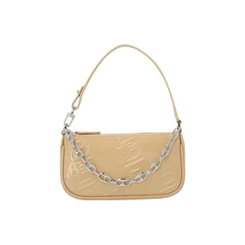 By Far Mini Rachel Logo Embossed Shoulder Bag