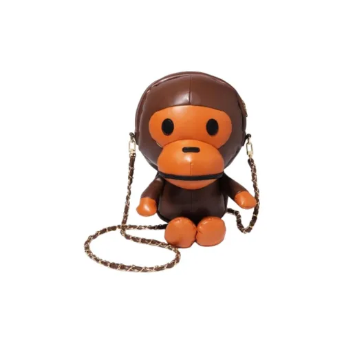A BATHING APE Synthetic Leather Shoulder Bag Kids' Brown
