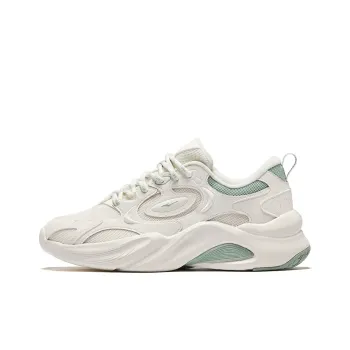 Erke Casual Shoes Women's Low Top Microcrystalline White, Light Foam Green
