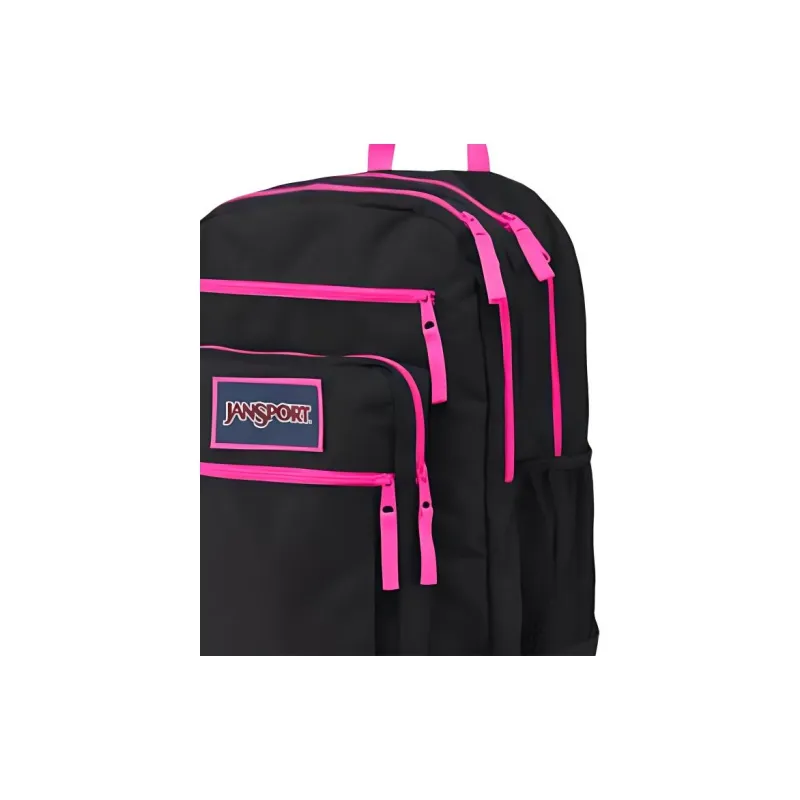 JanSport Polyester Backpack Large Size Unisex Black-3