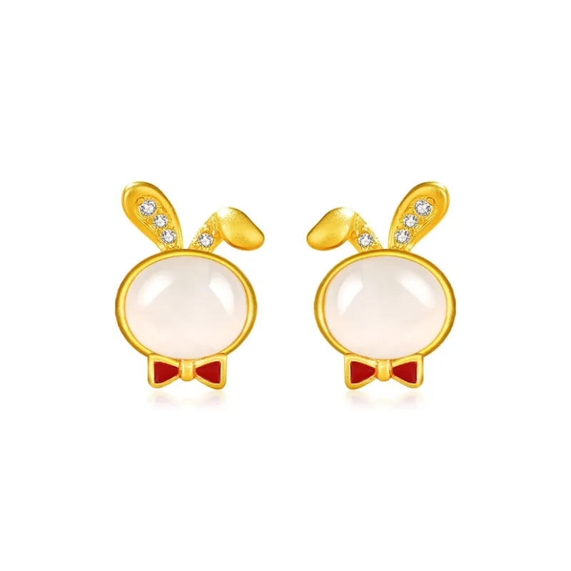 CENTURY&KINDLE Agate Stud Earrings Women's-4