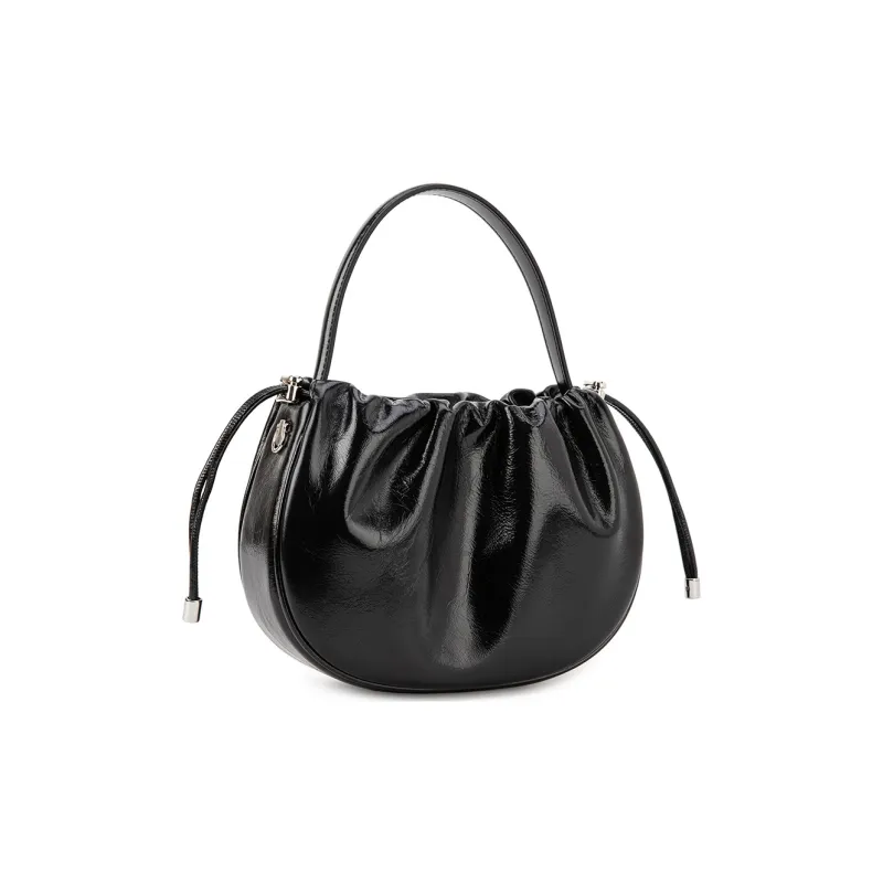 VENOF Cow Leather Handbag Small Size Women's Mocha Apricot/Rum Black/Hot Song Red/Cloud White-5