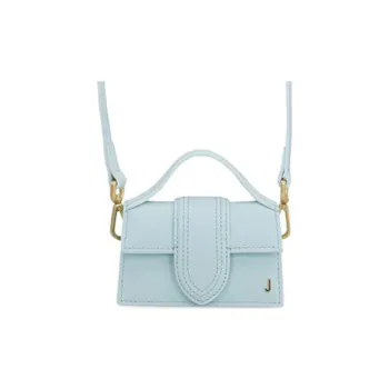 Jacquemus Cow Leather Shoulder Bag, Crossbody Bag Mini Women's Light Blue