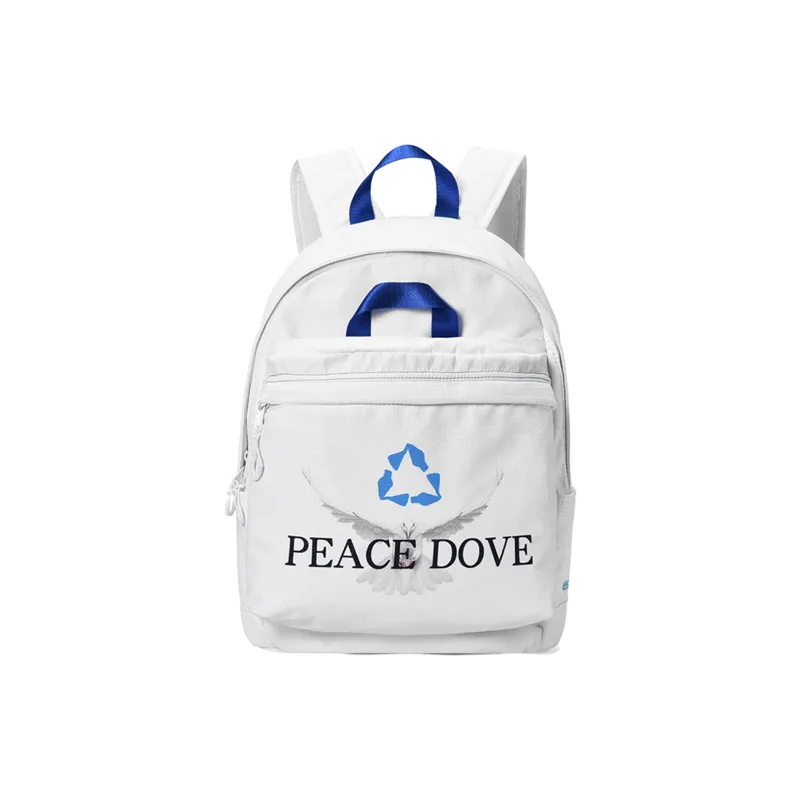 QRST Polyester Backpack Unisex Apricot/White-8
