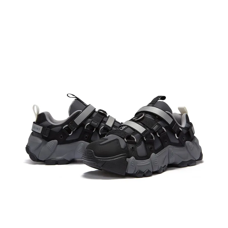 PERKS AND MINI x FILA FUSION EXOCET Mountains Shoes Slip Resistant Low Top Casual Shoes Men's Shadow Black Grey Black-3