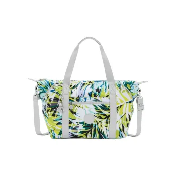 Kipling Polyester Tote Bag, Shopping Bag, Shoulder Bag, Handbag Medium Size Unisex Green & Multicolor