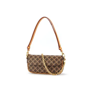 AQUASCUTUM PVC Flap Small Square Bag Crossbody Bag Shoulder Bag Women's Brown