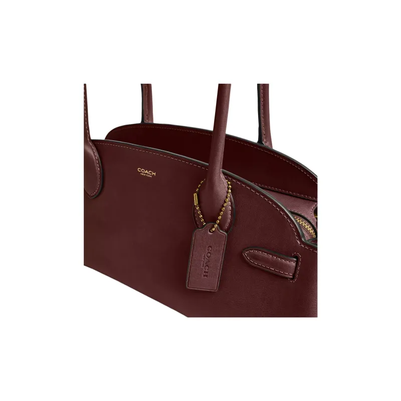 COACH Empire Carryall Vegetable Tanned Leather Handbag Large Size Women's Chestnut-4