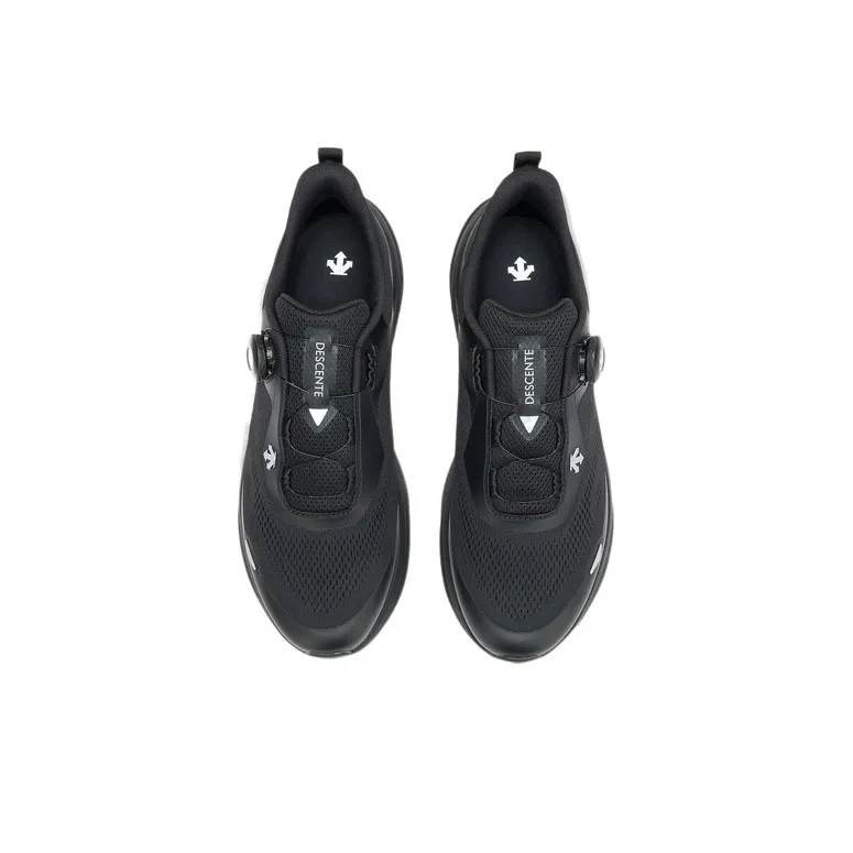 DESCENTE Anti Slip Wear Resistant Low Top Running Shoes Men's Black-2