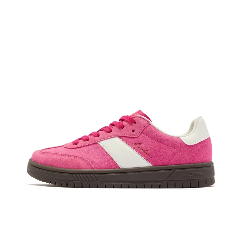 QIAODAN Anti-Slip And Wear-Resistant Coverage Low-Top Skateboard Shoes Women's Pink-0