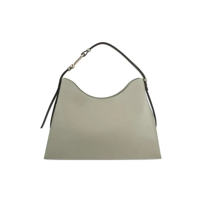 Furla Calfskin Crescent Moon Bag Handbag Women's Green-2