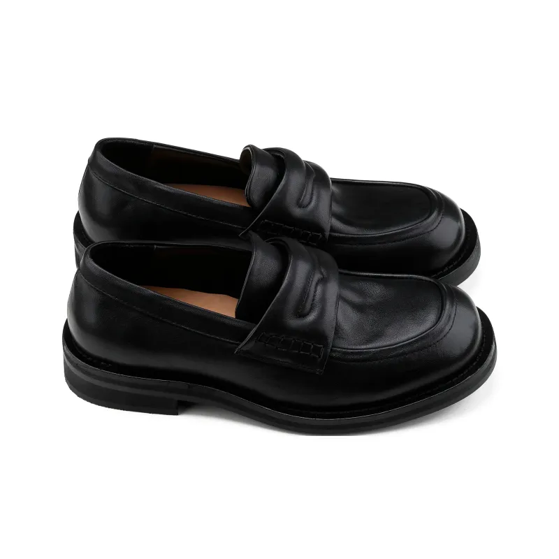 HANQIAORIJI Black Blood Series Loafers Unisex Black-2