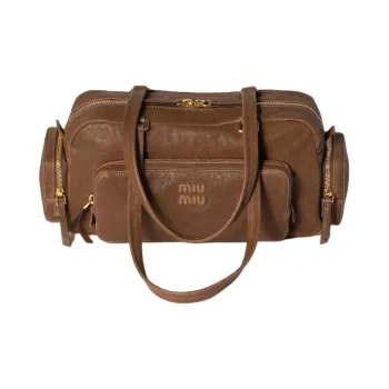 MIU MIU Sheepskin Shoulder Bag Women's Brown