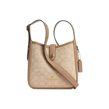 COACH Hadley Canvas Shoulder Bag Mini Women's Khaki