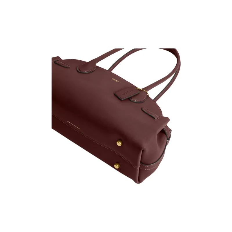 COACH Empire Carryall Vegetable Tanned Leather Handbag Large Size Women's Chestnut-5