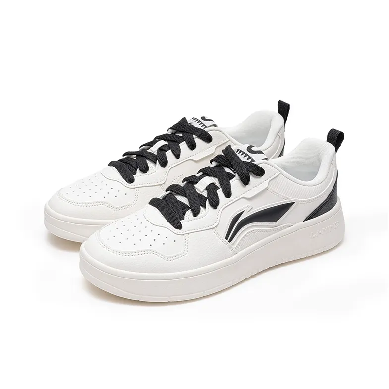 LiNing Early Cloud Durable Lightweight And Breathable Low-Top Skateboard Shoes Men's Beige White Black-2