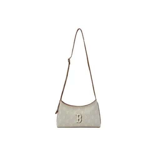 MLB Polyester Shoulder Bag Crossbody Bag Women's Greige
