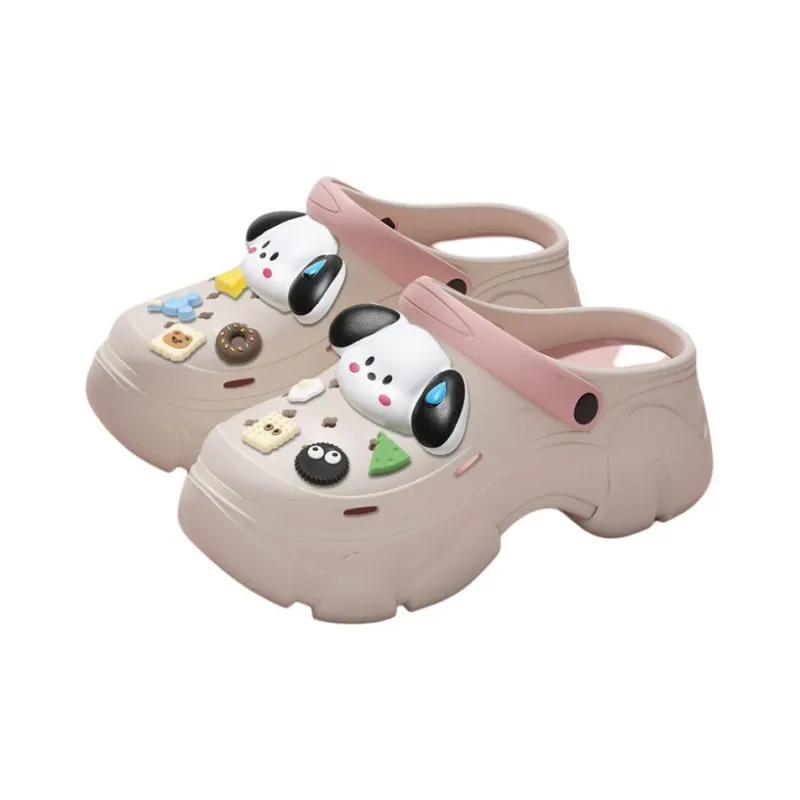 ECAC 8.0cm Height Increasing Summer Slip Resistant Platform Closed Toe Home Slippers-4