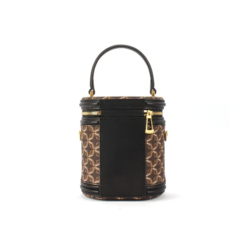 AQUASCUTUM PVC Bucket Bag, Crossbody Handbag Women's Brown-1