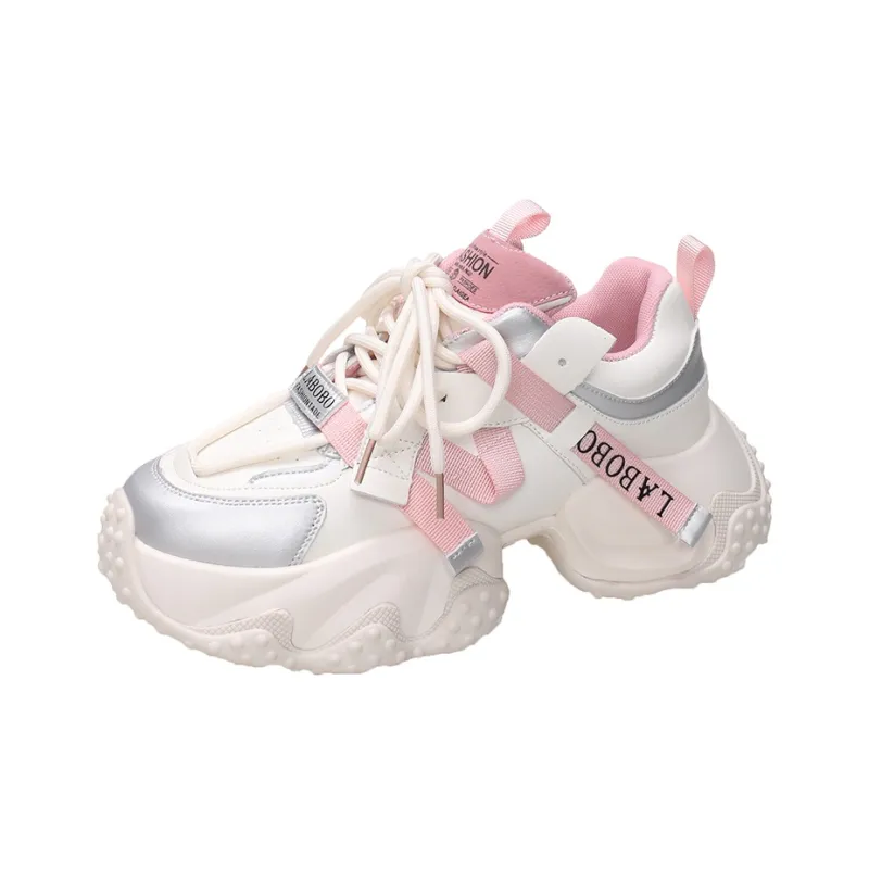 PLAY COBBLER Anti-Slip And Wear-Resistant Height Increasing Low-Top Chunky Sneakers Unisex-6