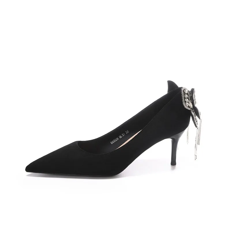 QITUMAUL Slim Heel High Heels Women's-0