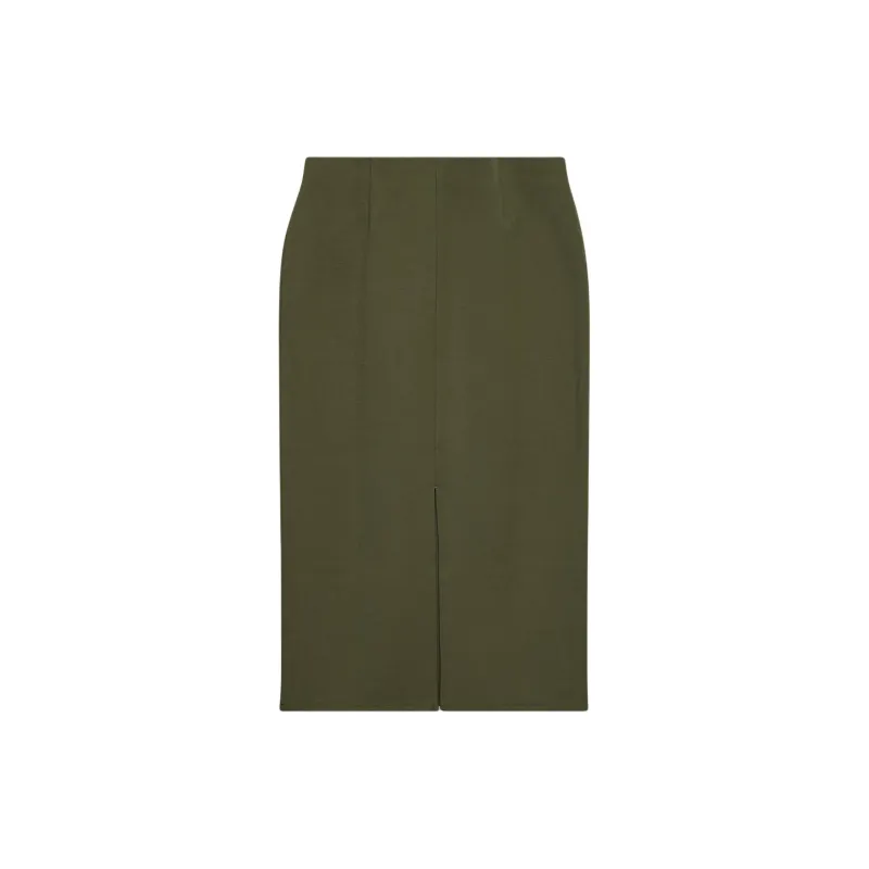 ARITZIA Wilfred Nora Ponte Skirt Casual Long Skirts Women's Dark Olive-1