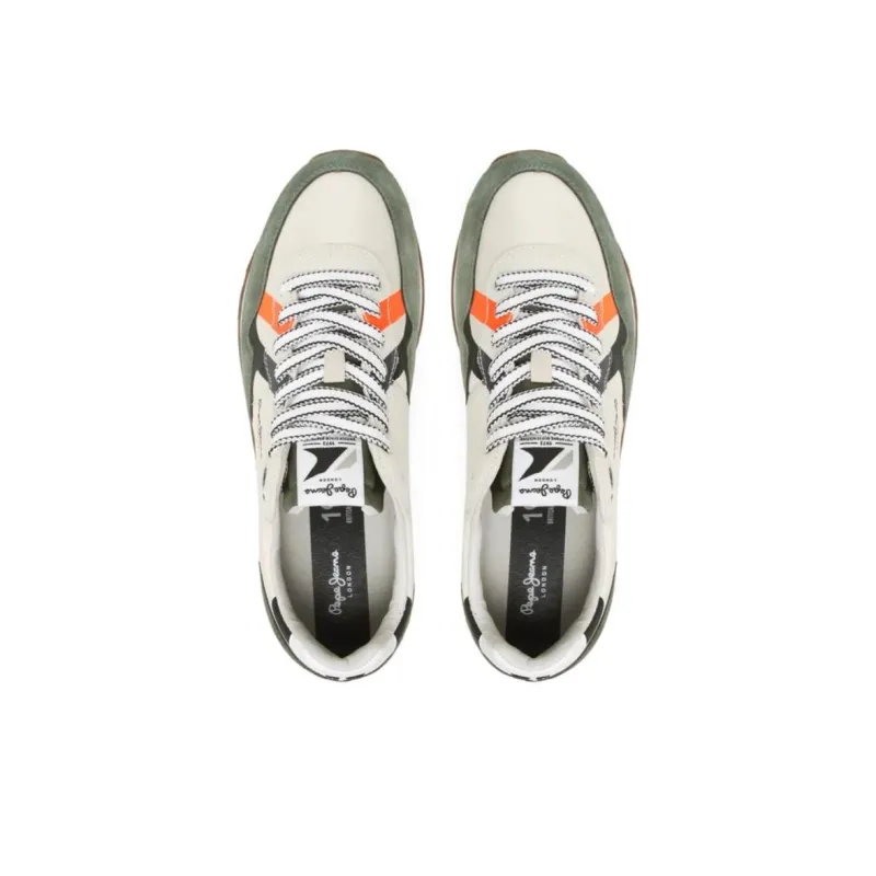 Pepe Jeans Cushioning Low-Top Casual Shoes Men's Beige Green-3