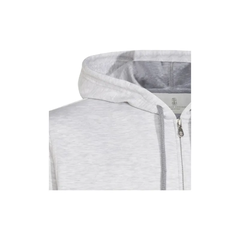 Brunello Cucinelli Zip Up Drawstring Hoodie-4