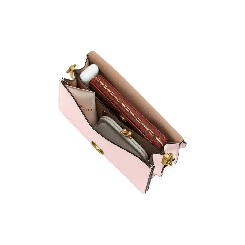 COACH Tabby Grain Leather Handbag, Shoulder Bag Medium Size Women's Pink-4