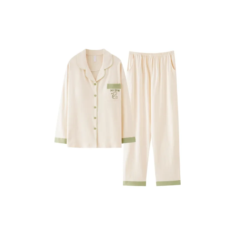 Pretty Lady Pajama Set Women's Ecru-0