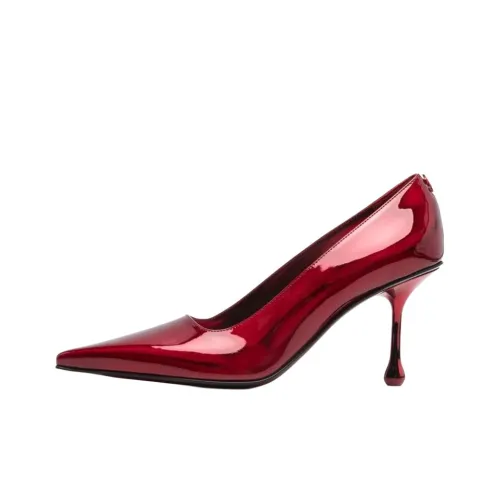 Jimmy Choo Ixia Slim Heel High Heels 8cm Women's Dark Red